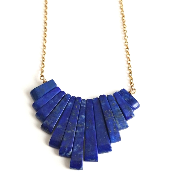 Heather Hawkins Lapis Tribal Necklace - Picture 5 of 6